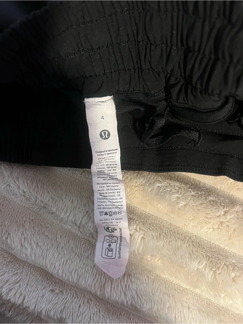 lululemon athletica Black Women's Running Shorts with Mesh Insets
